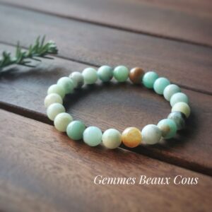 Bracelet Amazonite mix couleur diam 8 mm