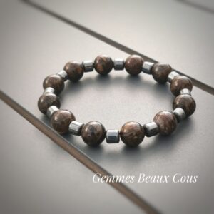 Bracelet Bronzite et Hématite