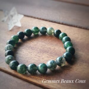 Bracelet Agate mousse diam 8 mm